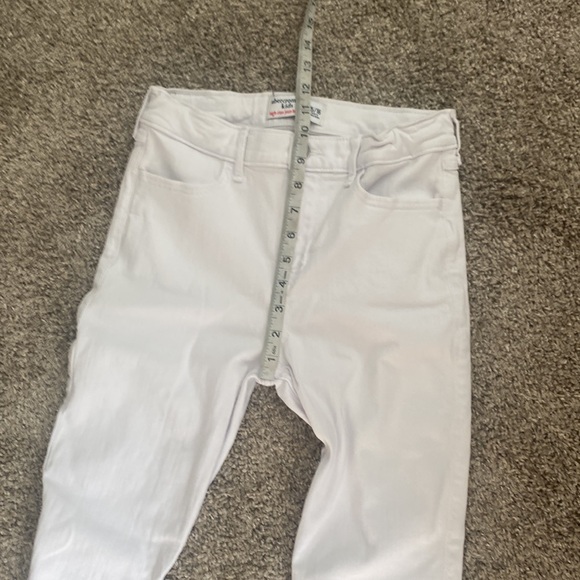 Abercrombie & Fitch high rise jean Jeggings adjustable waist in white size 15/16 - Picture 12 of 12